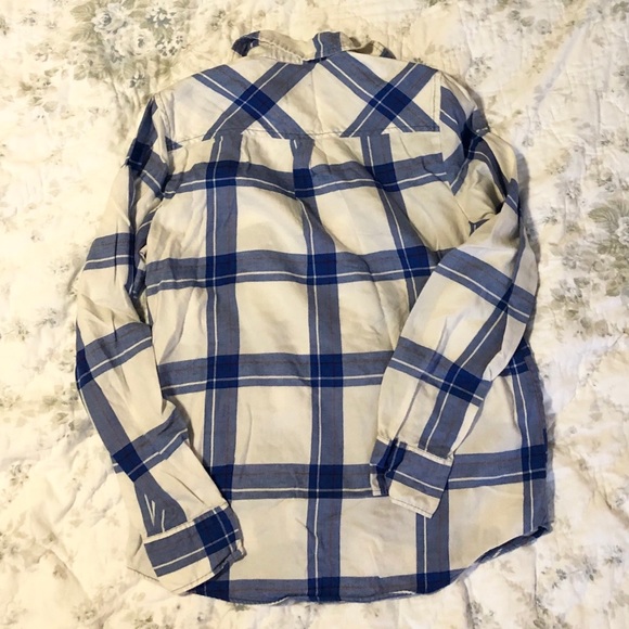 J Crew Factory Button Down Flannel Boy Fit Size S - Picture 5 of 5